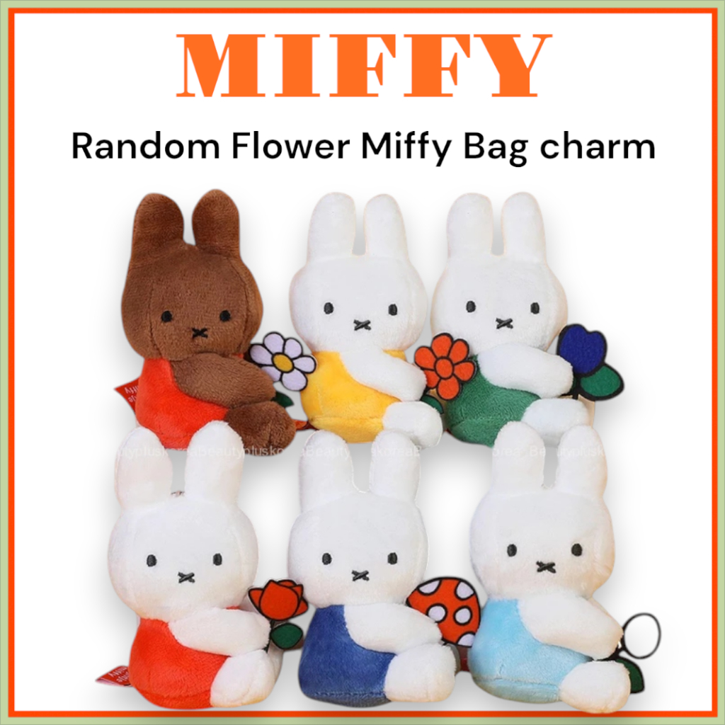 [Miffy] Random Flower Miffy Bag charm Keyring 8cm