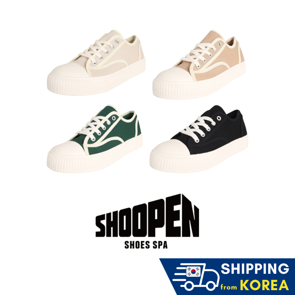 [SHOOPEN] (🇰🇷รองเท้าผ้าใบลําลอง สไตล์เกาหลี HPCR3C414W