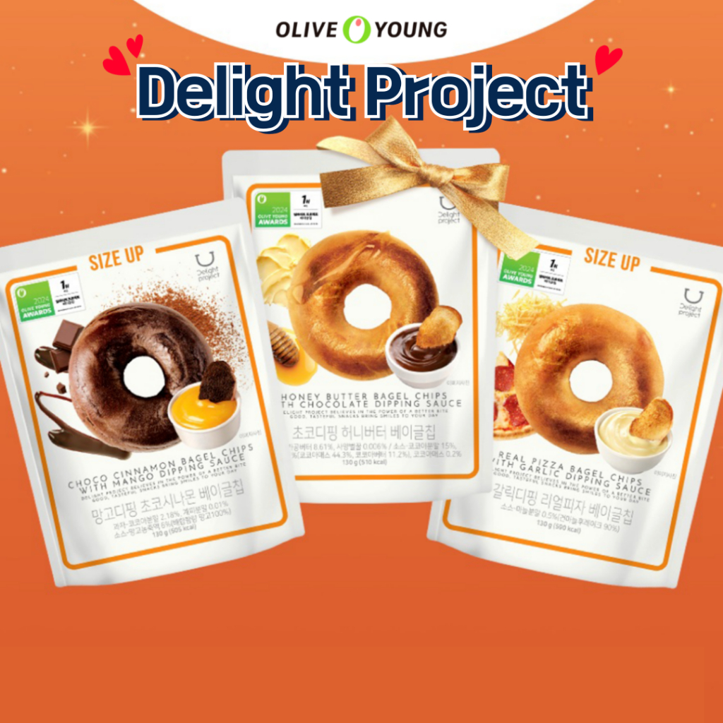 Delight Project Dipping Sauce Bagel Chips โดย Olive Young | Honey Butter Bagel Chips | ช็อกโก ชินนาม