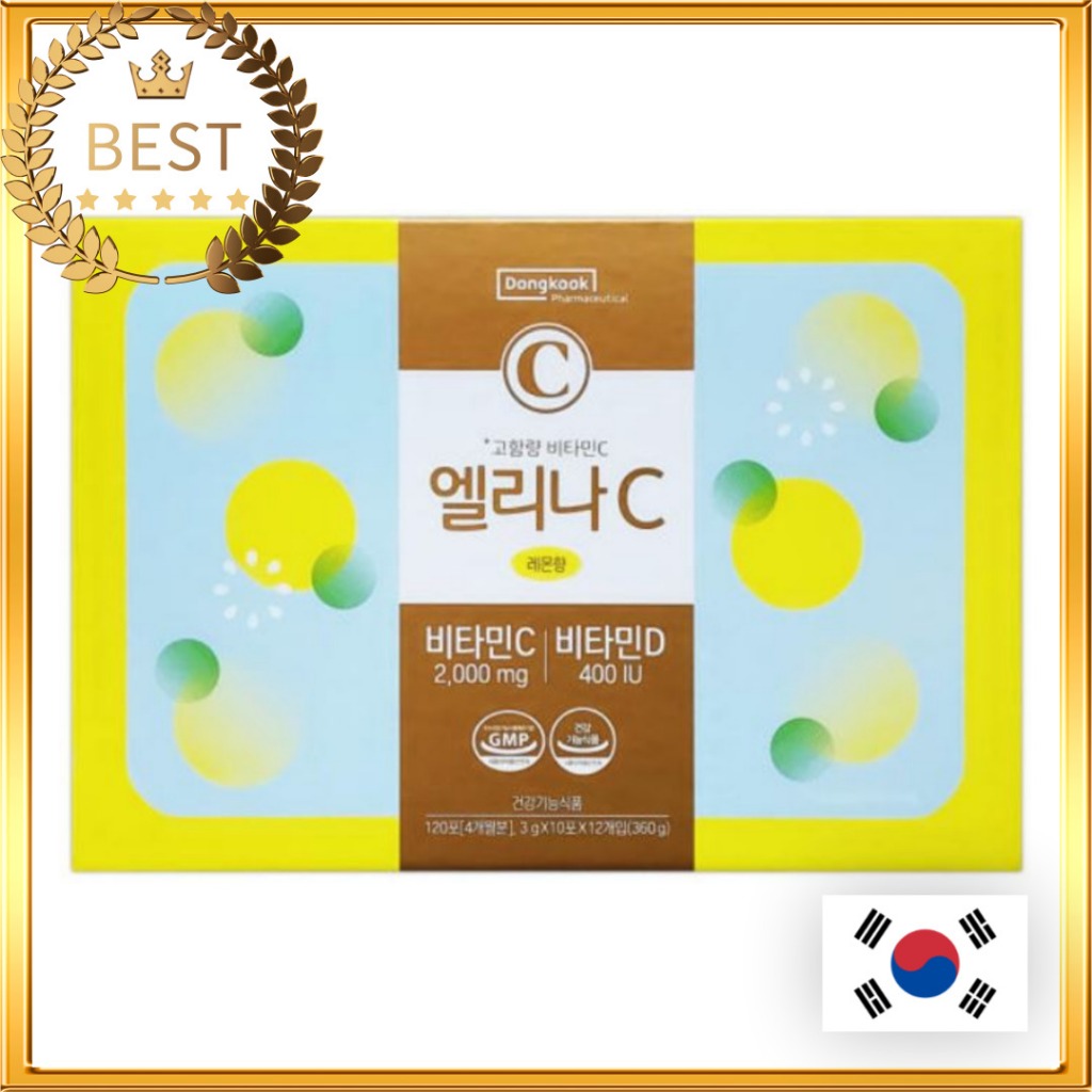 [Dongkook] Elina C Vitamin C + D 2000mg 400IU / 60 120 Sticks With Freebies For 4 Months High Content Powder Vitamin Supplement From Korea วิตามินซี + ดี พร้อมของแถม สําหรับอาหารเสริมวิตามิน แป้งสูง 4 เดือน จากเกาหลี