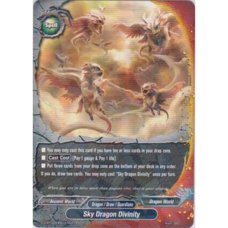 การ์ดอนาคตภาษาอังกฤษ Buddyfight Sky Dragon Divinity X-BT04ASS03-0018EN R