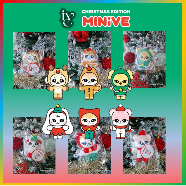 IVE MINIVE Christmas Edition การ์ดรูปถ่ายตุ๊กตาตุ๊กตา