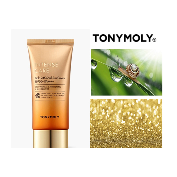 [TONYMOLY] Intense Care Gold ครีมกันแดดหอยทาก 24K SPF50 + PA ++++ 50 มล.