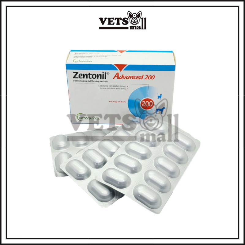 *** ราคาพิเศษ *** [Vetoquinol] Zentonil Advanced 200 30 แคปซูล / พร้อมอาหารเสริมตับสุนัข และแมว / สํ