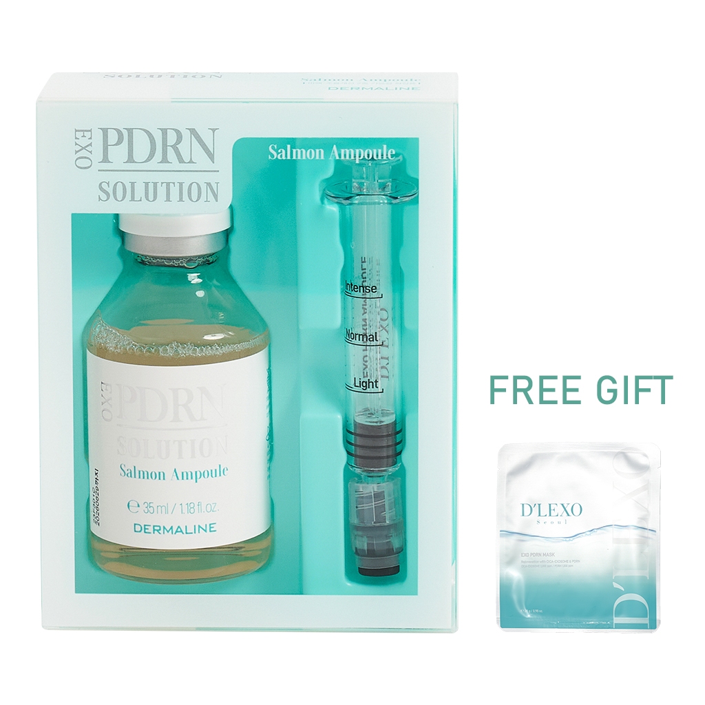 [Dermaline Korea] PDRN EXO SOLUTION Salmon Ampoule 35 มล. (สูตรปรับปรุงแล้ว)