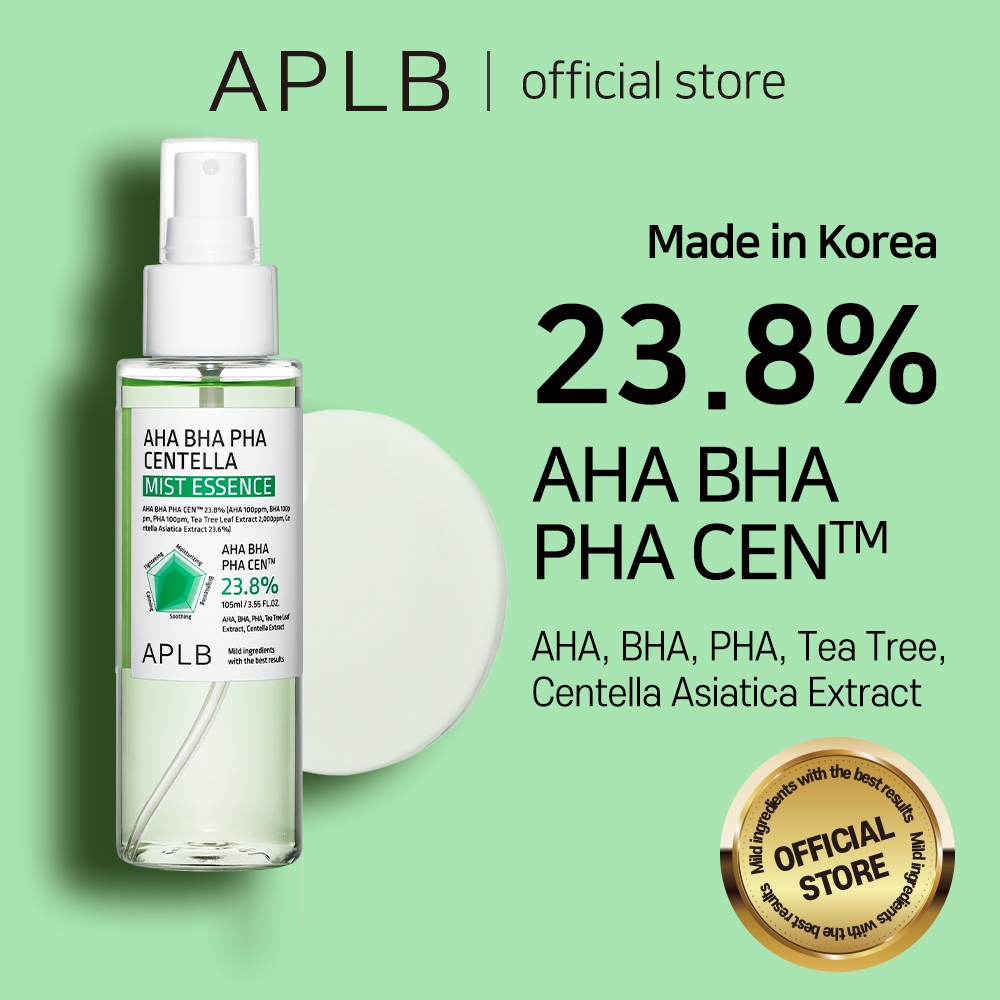 APLB AHA BHA PHA Centella Mist Essence 105ml AHA BHA PHA เซนเทลล่า มิสต์ เอสเซนส์ | ฟื้นบำรุงผิวที่ถ