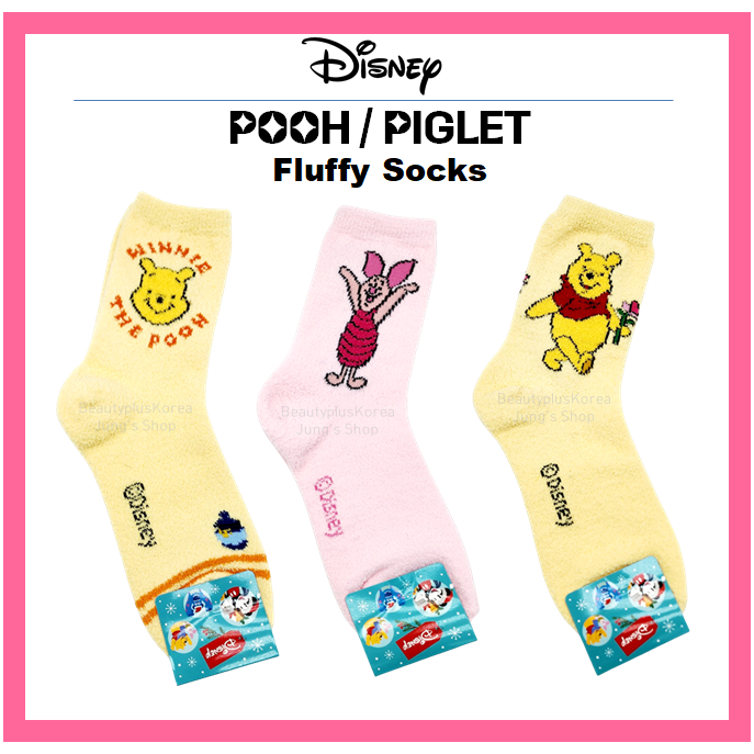 [Disney] Pooh / PIGLET ถุงเท้าขนปุย