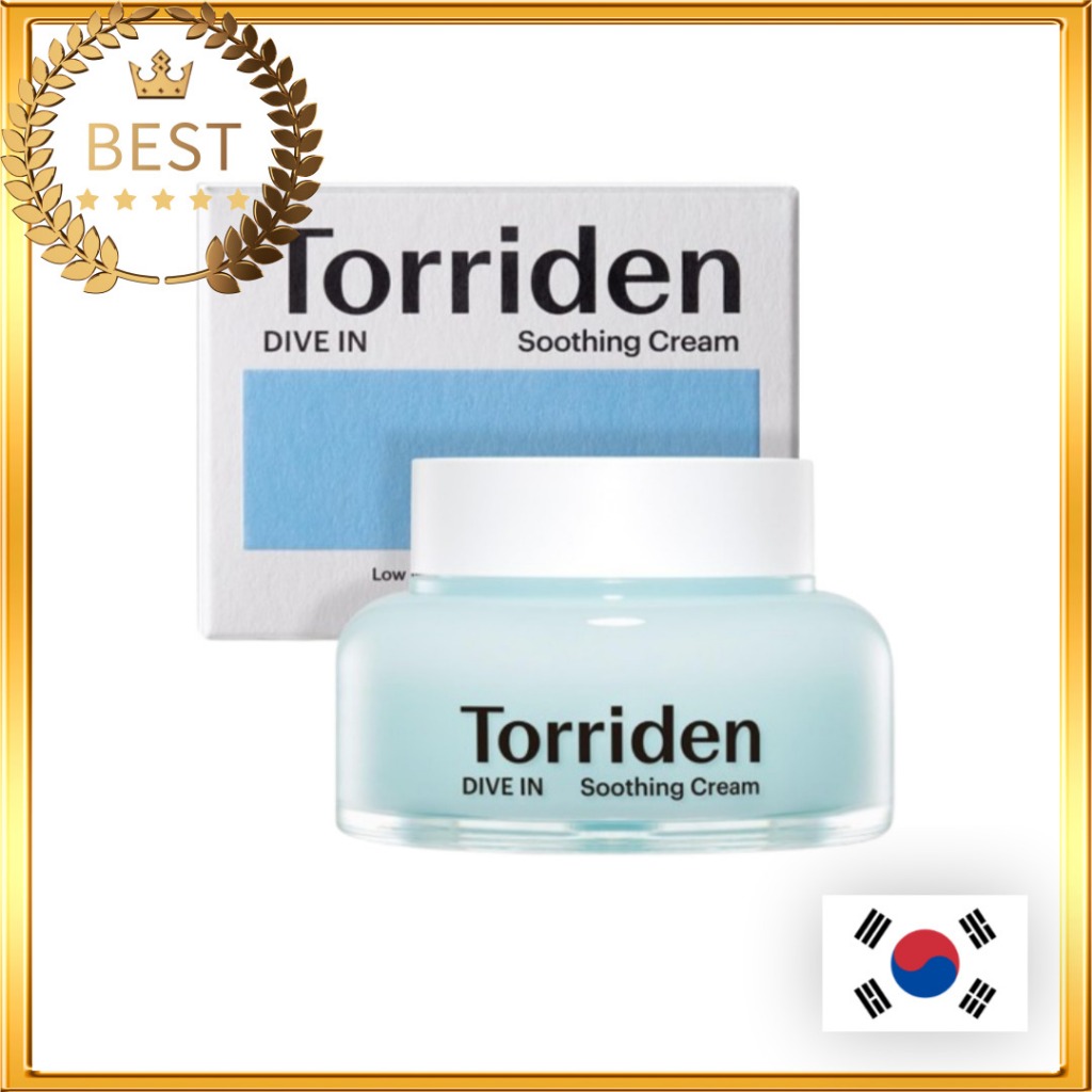 [Torriden] DIVE-IN Low Molecular Hyaluronic Acid Facial Soothing Cream 100ml ครีมบํารุงผิวหน้า กรดไฮยารูลอนิก โมเลกุลต่ํา 100 มล.│สําหรับการหล่อเย็นและให้ความชุ่มชื้น สําหรับผิวแห้งมันรวมและผิวบอบบาง DIVE IN