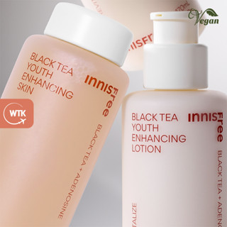 INNISFREE Black Tea Youth Enhancing Skin 170 มล. / Emulsion 170 มล. / ชุดของขวัญ - ต่อต้านริ้วรอย, Hydrating Toner &amp; Emulsion (ใหม่)