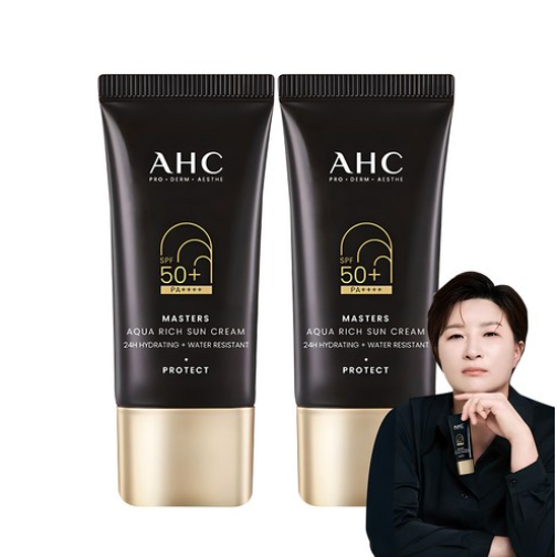 Ahc Masters Aqua Rich Sunscreen SPF50+ PA++++, 30ml, 2P