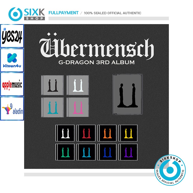 (POB 3 Types SET) G-DRAGON 3RD ALBUM [Ubermensch]