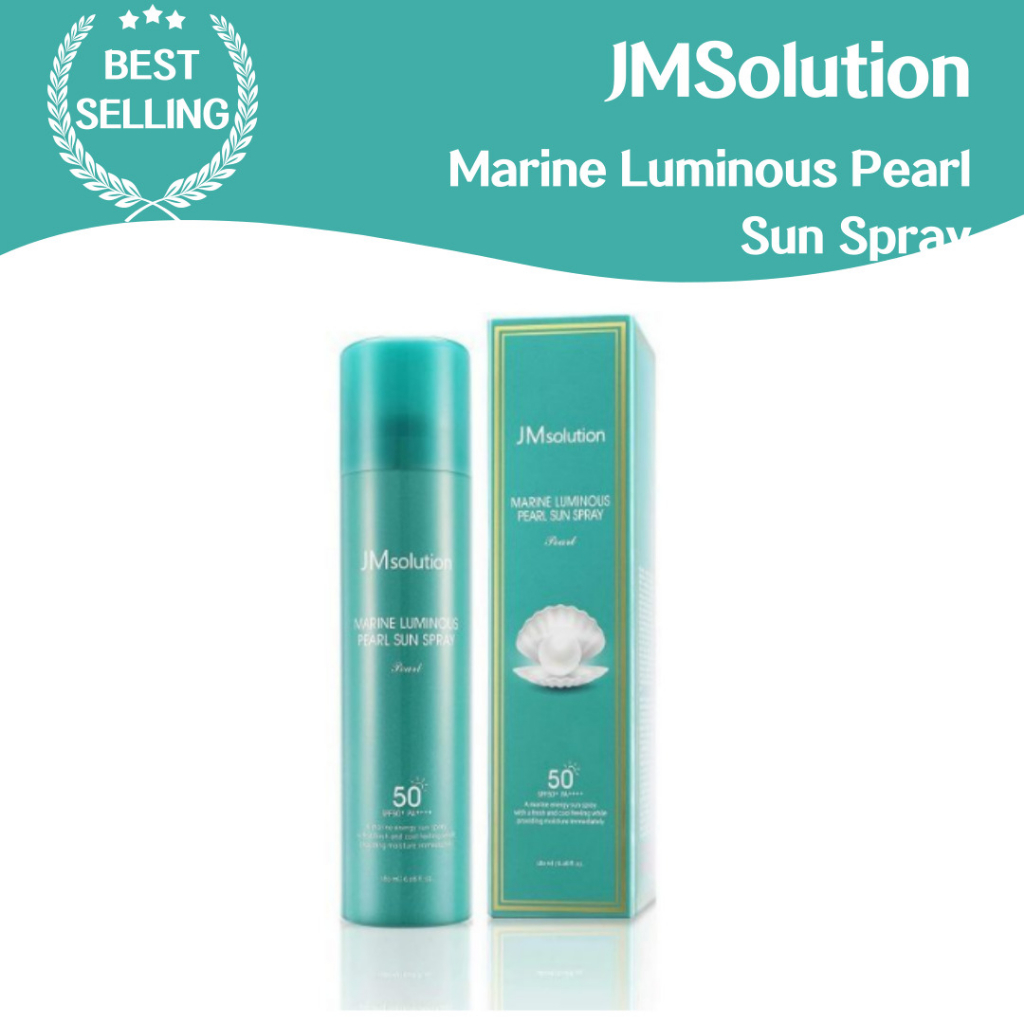 Jm SOLUTION Marine Luminous Pearl Sun Spray: สเปรย์กันแดด เพิ่มความกระจ่างใส ที่จําเป็นของคุณ ใช้งานง่าย สําหรับการป้องกันผิวทุกวัน