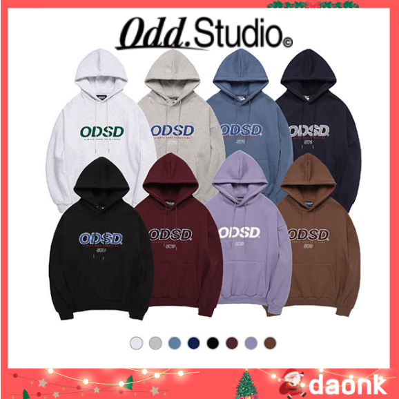 Kr[oddstudio] ODSD เสื้อฮู้ดดี้ครอป โลโก้ ของแท้ 100% สไตล์เกาหลี - 8 สี