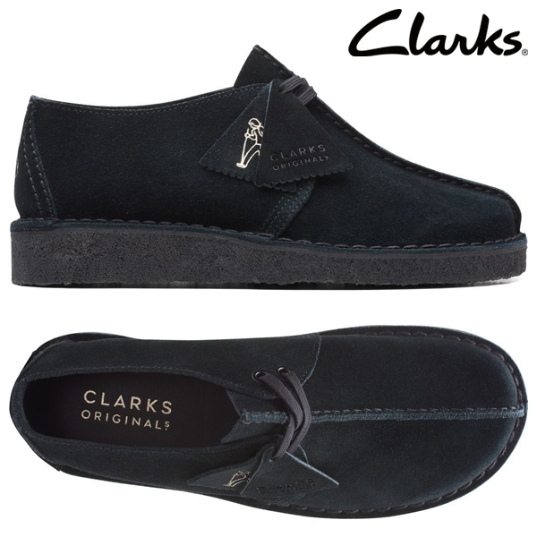 Clarks Originals Desert Trek รองเท้าหนังกลับ สีดํา สําหรับผู้หญิง