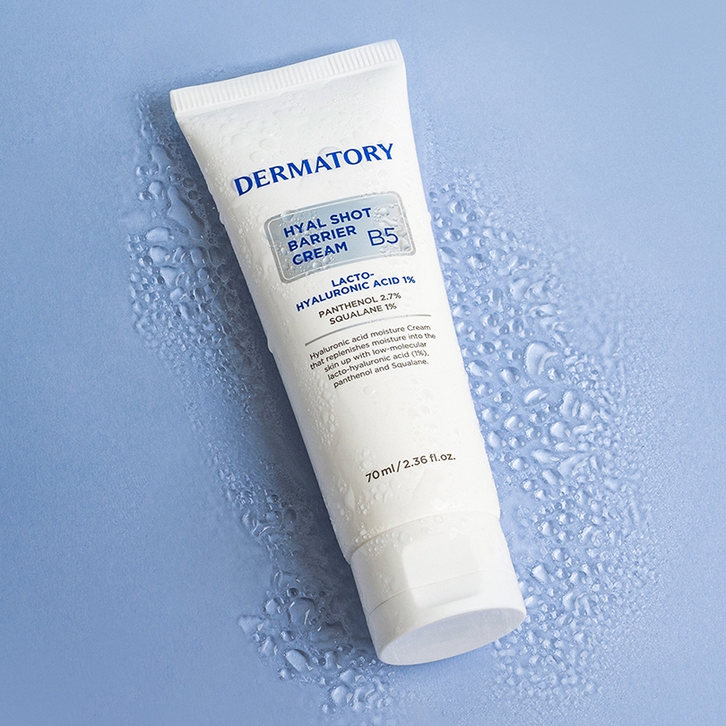 มอยเจอร์ไรเซอร์ DERMATORY Hyal Shot Barrier Cream B5 อุปกรณ์ป้องกันความชุ่มชื้น ความสดใสด้วยน้ำ 70ml