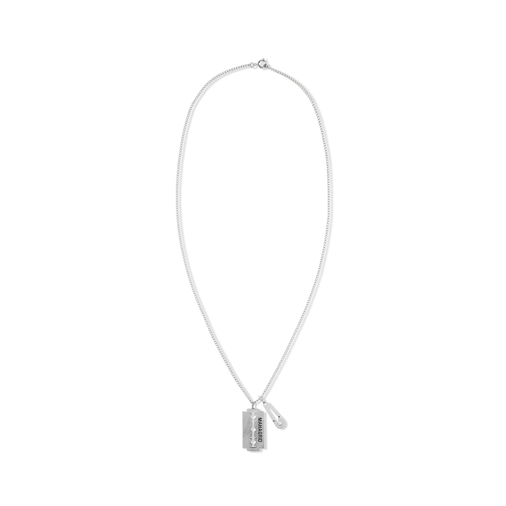 [MAHAGRID] Blade Safety Pin Necklace_Unisex_สไตล์เกาหลี ราคา ถูกที่สุด ดีลบีเคเค แกลเลอรีภาพที่ 3
