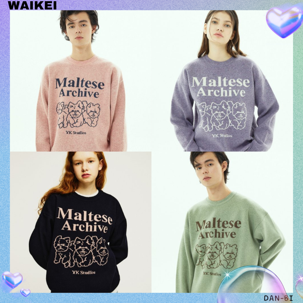 [WAIKEI] กราฟฟิคไลน์ถัก Maltese 6 สี สินค้าขายดี ของแท้ 100%