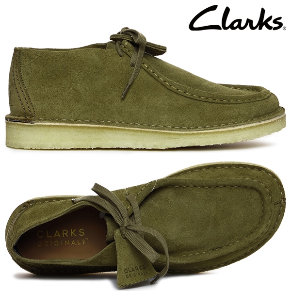 Clarks Originals Desert Nomad รองเท้าหนังกลับ สีกากี สําหรับผู้ชาย
