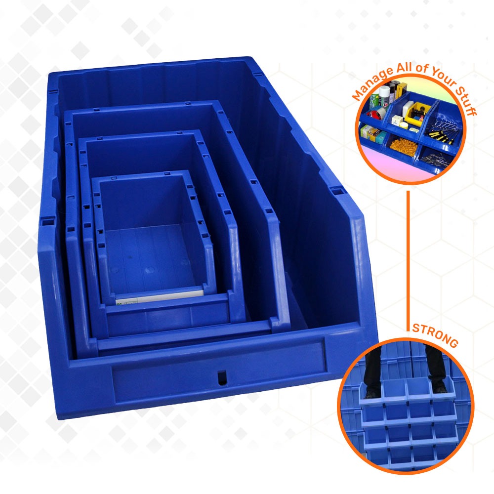 KTK Plastic Stack Storage Bin Box Stackable Organizer Organization Container Cabinet