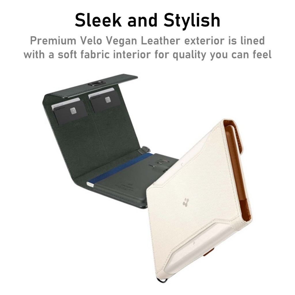 [Spigen] กระเป๋าสตางค์หนังสือเดินทางพร้อมเทคโนโลยี RFID Blocking