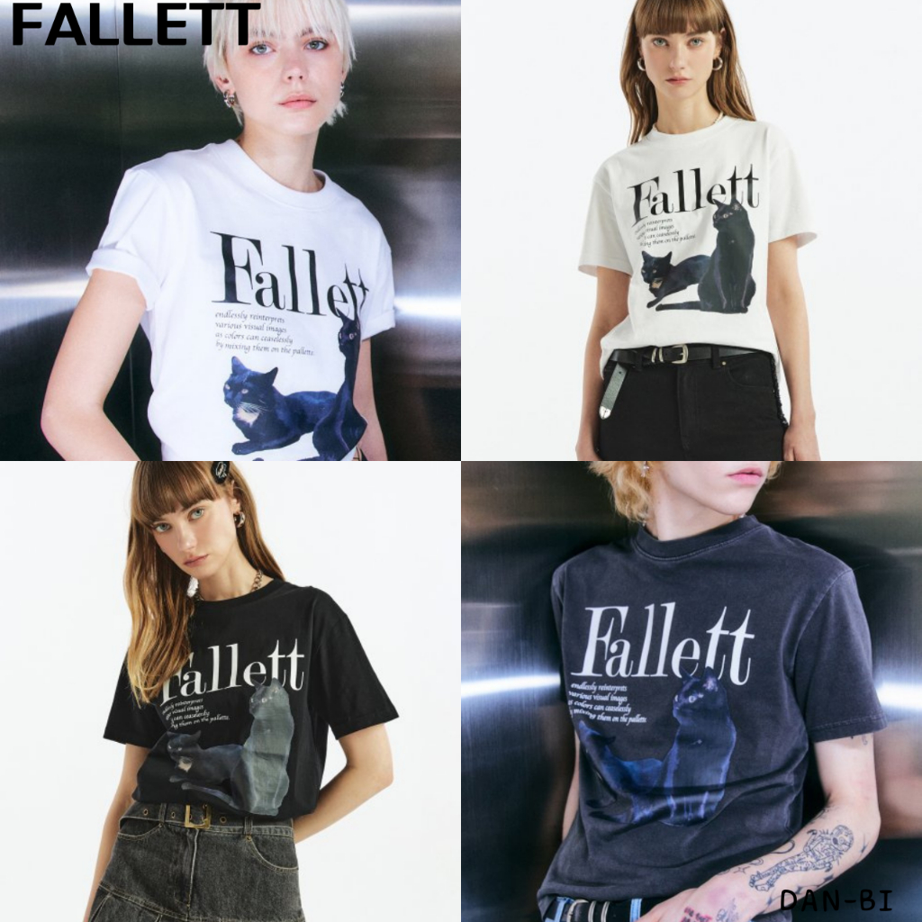 [FALLETT] Deux NERO เสื้อยืด แขนสั้น คอกลม สี 3 สี สินค้าขายดี ของแท้ 100%