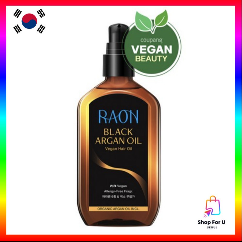 [KOREA] น้ํามันบํารุงผม RAON Black Argan 100 มล.