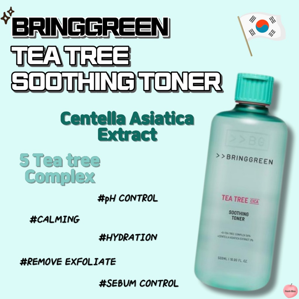 [BRINGGREEN] Tea TREE CICA SOOTHING TONER โทนเนอร์ 500 มล.