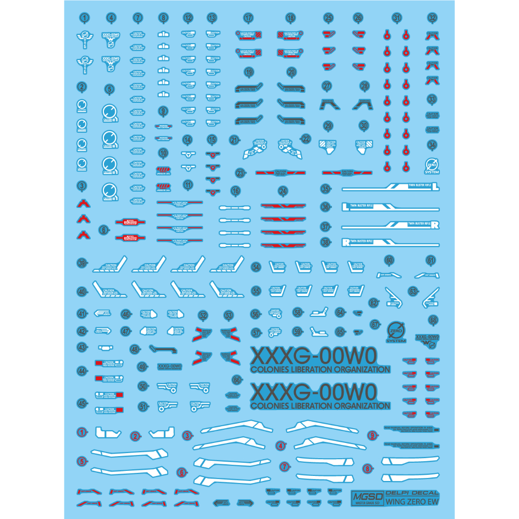 DELPI DECAL MGSD WING ZERO EW WATER DECAL