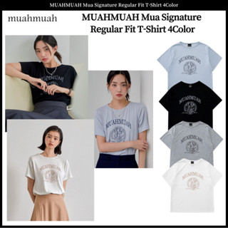 Muahmuah Mua Signature เสื้อยืดลําลอง แขนสั้น คอกลม พิมพ์ลาย 4 สี