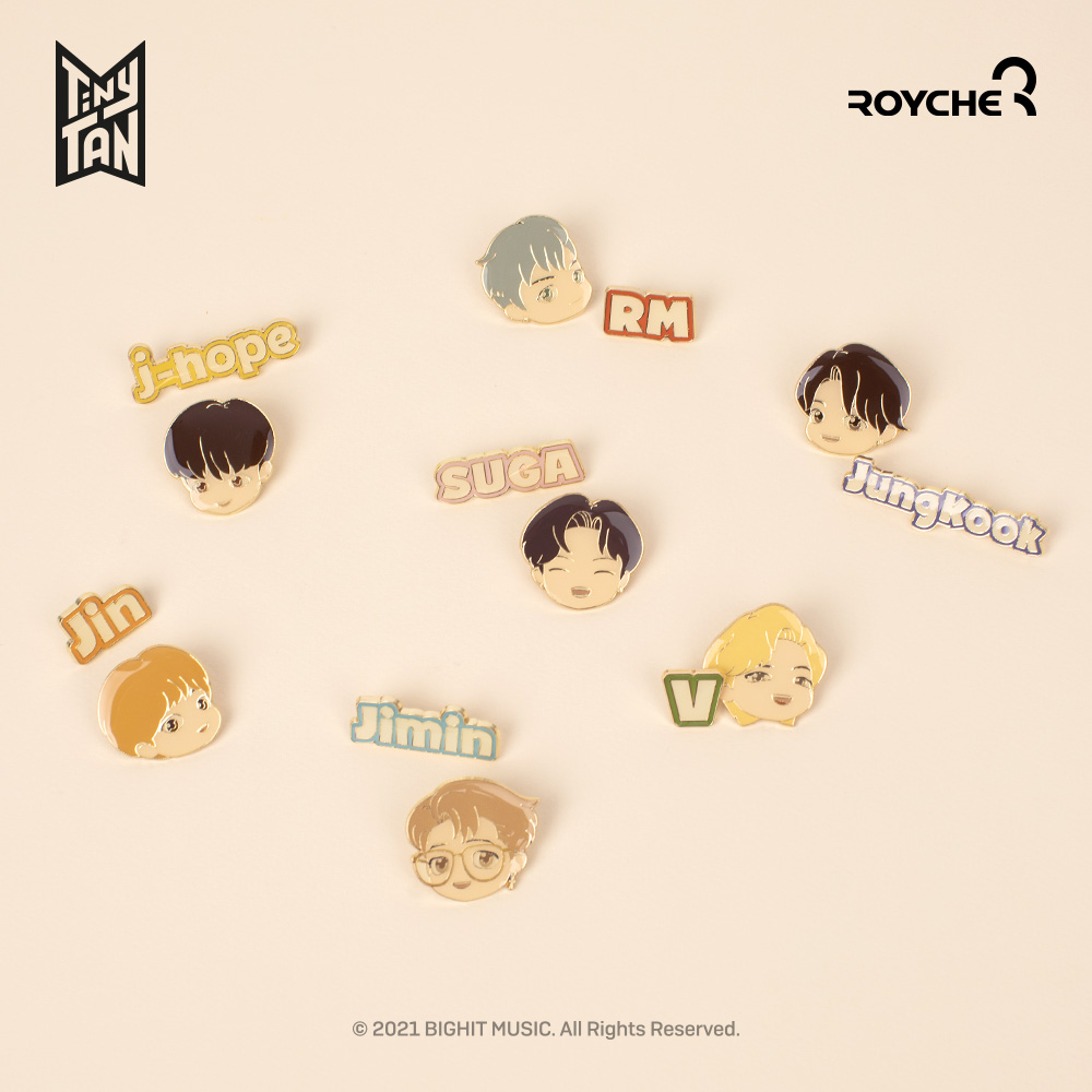Bts (BangTan Boys) TinyTan เข็มกลัดโลหะ ไดนาไมท์ ของแท้ K-POP ไอดอล