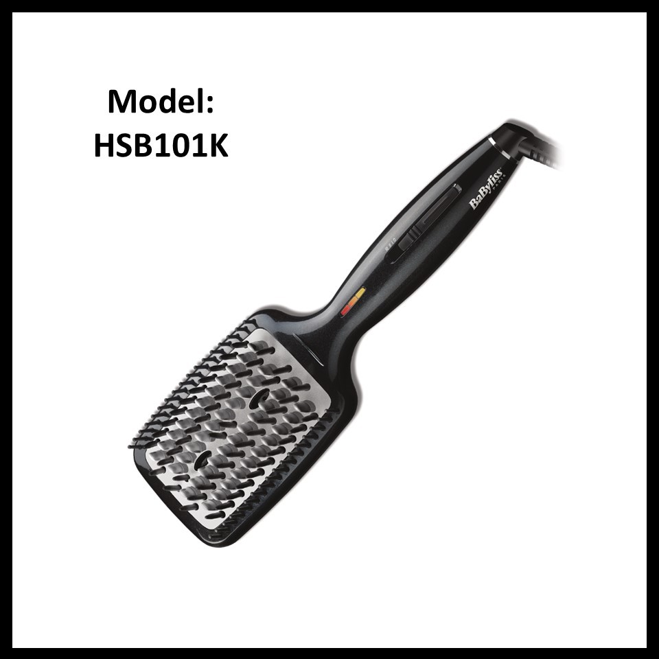 [Babyliss] Hsb101k แปรงทําความร้อน แบบเรียบ / Babyliss HSB101K / Babyliss แปรงจัดแต่งทรงผม / Babylis