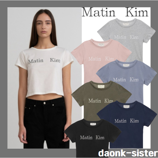 [ Matin KIM ] MATIN LOGO CROP TOP IN-7COLOR ของแท้จากเกาหลี 100%
