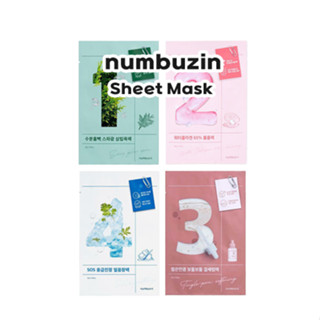 [numbuzin] แผ่นมาส์กหน้า : มาส์กสปา No.1 Dewy Glow No.2 คอลลาเจนน้ํา 65% No.3 มาสก์กระชับรูขุมขน No.4 Icy