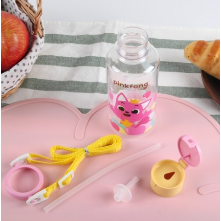 [PINKFONG] Pinkfong Baby Shark Handle Straw Water Bottle Collection Hands Baby Kids Cup Shoulder Strap BPA Free [NO.379] - รูปที่ 2