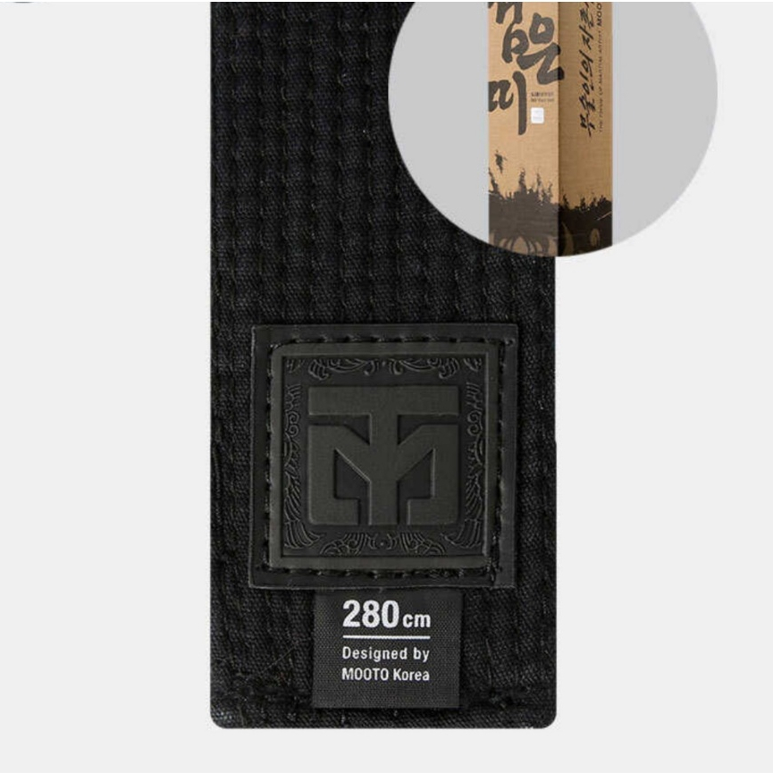 ส่งจากเกาหลี / [ต้นฉบับ MOOTO] 2026 MOODO DO เข็มขัดสีดํา.(สายพาน 2 ไทม์) / TAEKWONDO