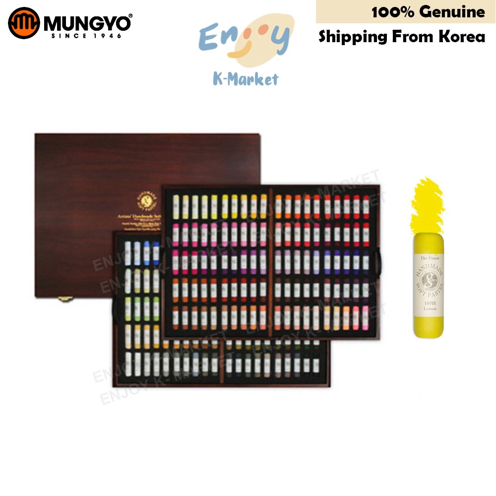 [Mungyo] Gallery ชุดแกลเลอรี่ แฮนด์เมด นิ่ม สีพาสเทล 200 สี - กล่องไม้ 200 ชิ้น คละสี