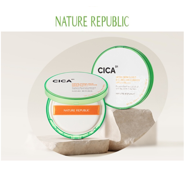 [NATURE Republic] Green Derma Mild Cica Big Sun Cushion (SPF 50+/PA++++)