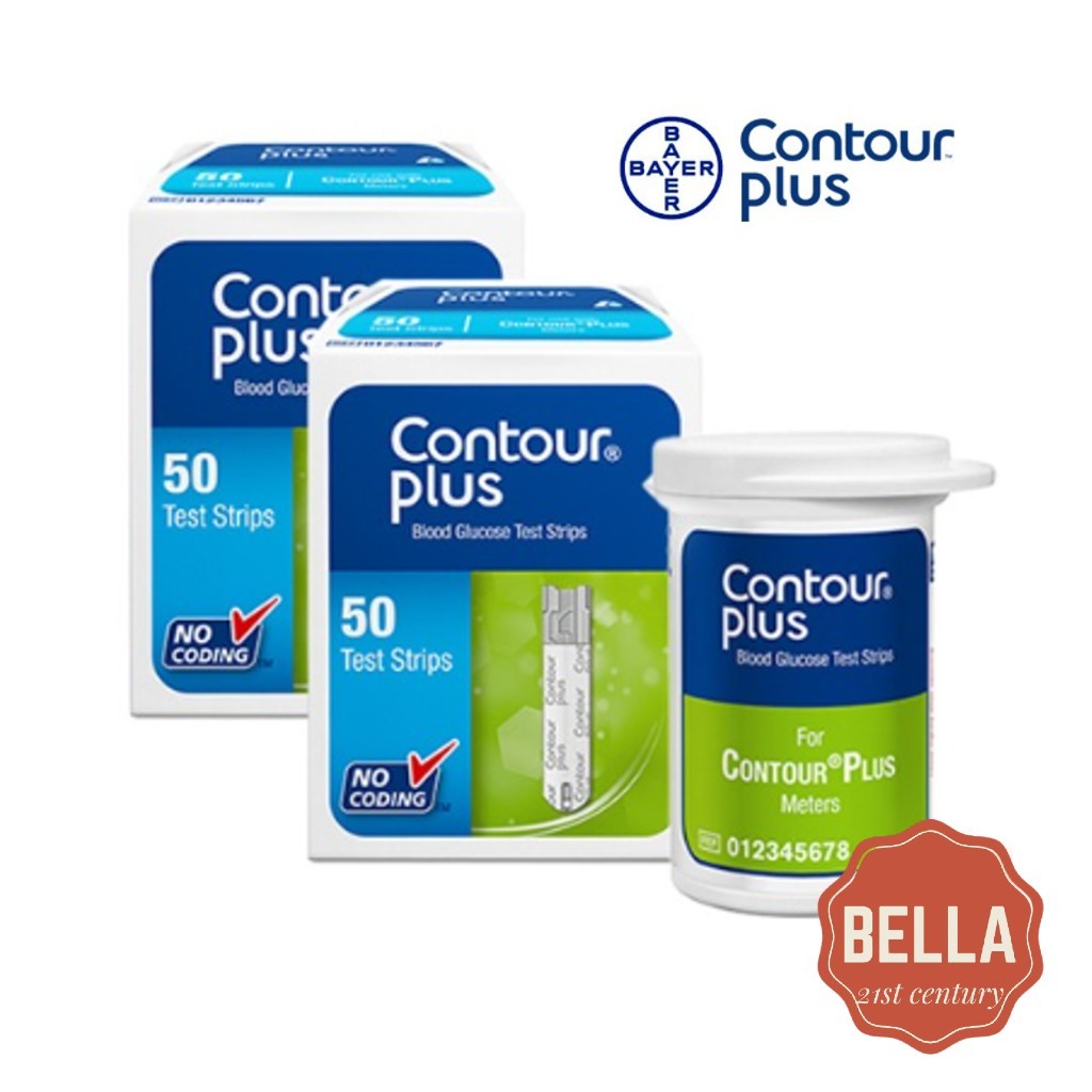 Contour Plus Glucose Test Strips 50 แผ่น