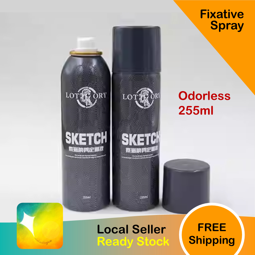 Lotory Artist Fixative Spray 255ml - Pastel Charcoal Graphite Sketch - Pastel Charcoal - Pastel Nago