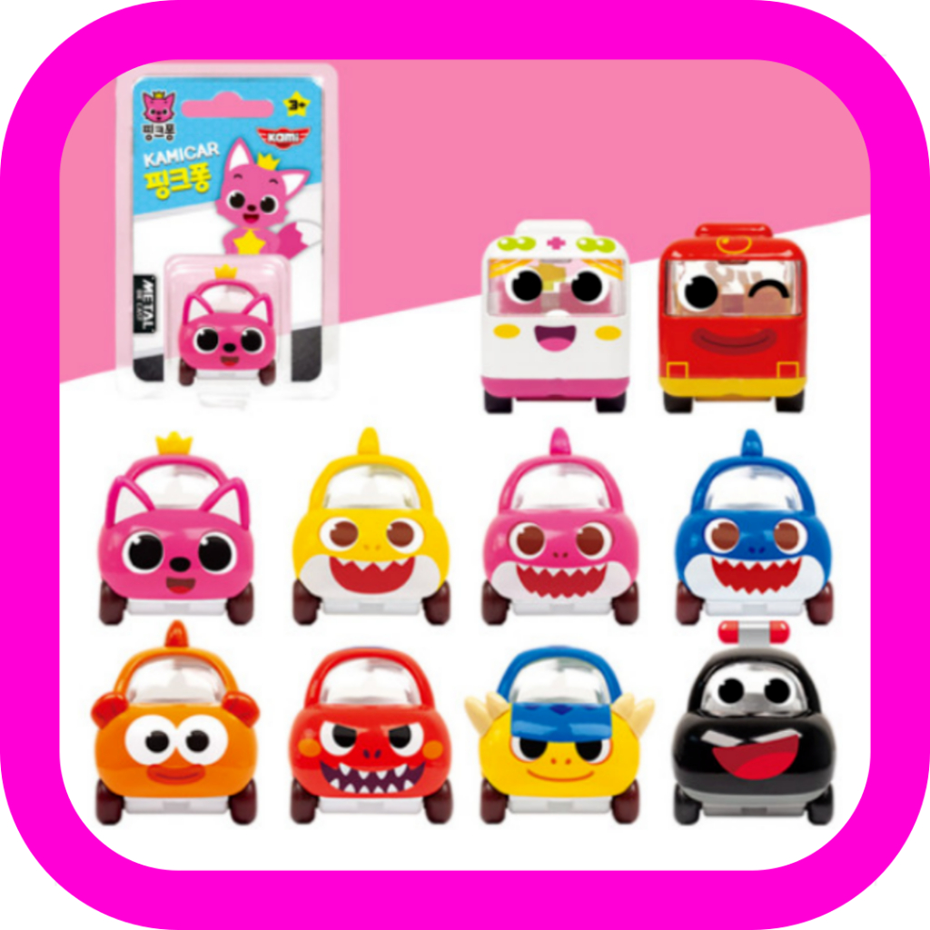 [Pinkfong] Kamicar mini car 10 Series / Pinkfong, Daddy Shark, Mommy Shark, Baby Shark mini car / Ka