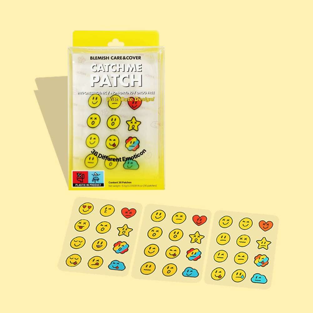 [CATCH Me Patch ] Emoticon Spot Patch Acne Trouble Pimple Patch Wound Patch Pimple Patch Emoticon ve