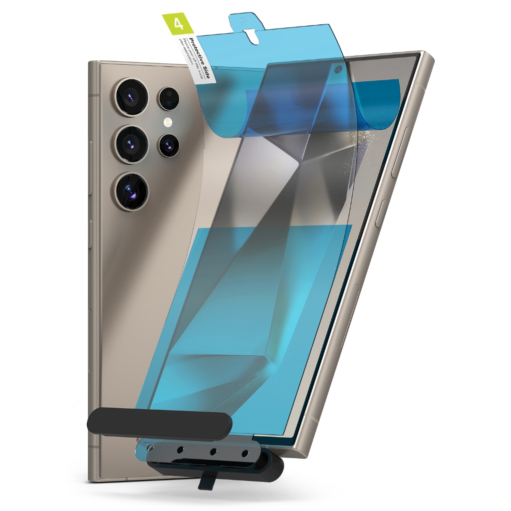 Ringke Dual Easy Film ป้องกันหน้าจอ แอปพลิเคชันที่ง่ายดาย สำหรับ Galaxy S24 Ultra