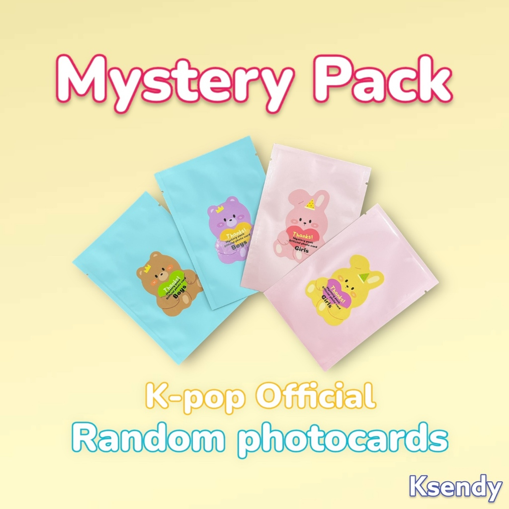Mystery Pack K-pop การ์ดรูปถ่ายอย่างเป็นทางการ 3 ชิ้นสุ่ม