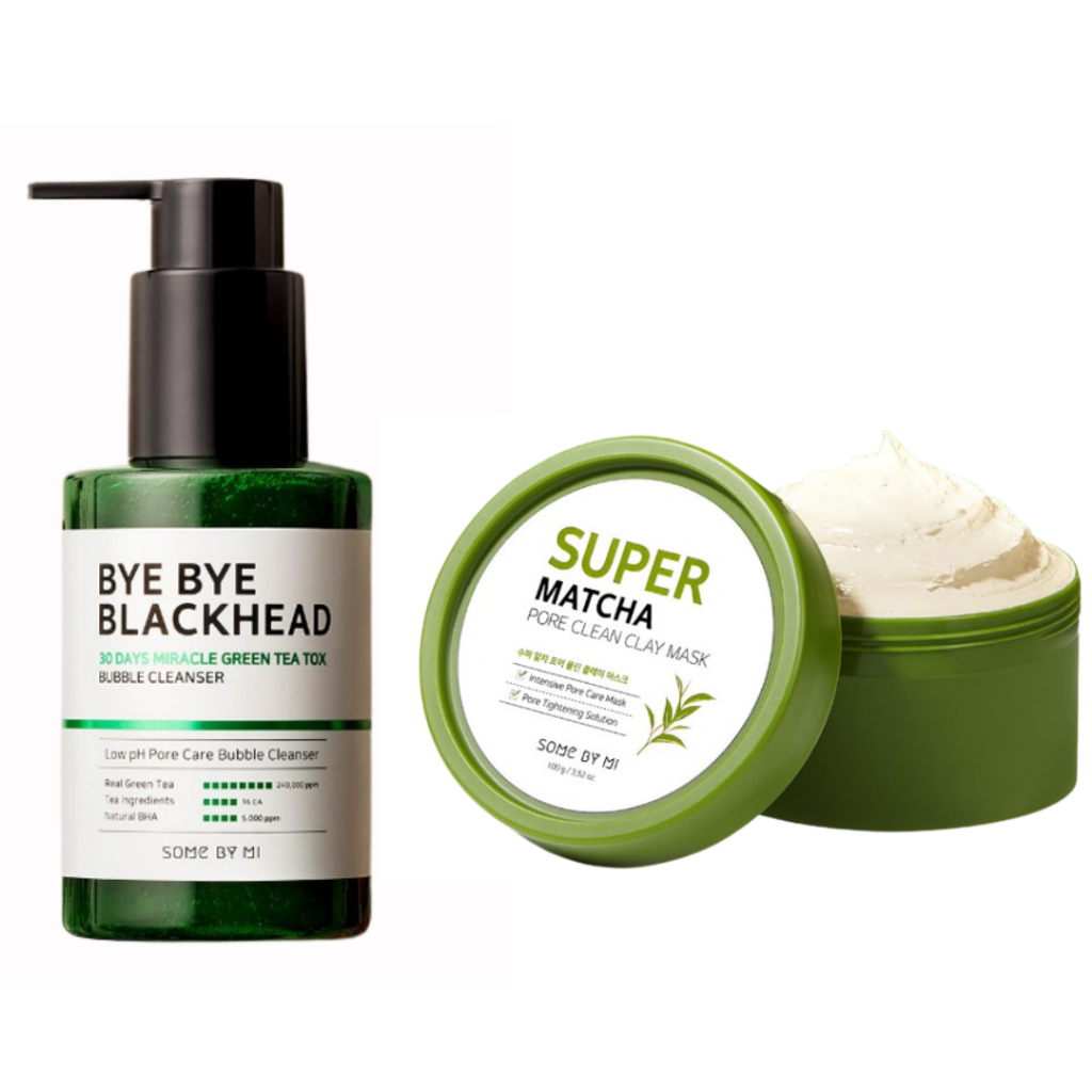[SOME By MI] Bye Bye Blackhead 30 Days Miracle Green Tea Tox Bubble Cleanser 120 กรัม / Super Matcha