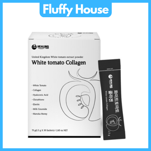 [I'M Healing] KOREA ผงมะเขือเทศ คริสตัลไวท์เทนนิ่ง 30 แท่ง กรดไฮยารูลอนิก คอลลาเจน อาหารเสริม ผิวขาว