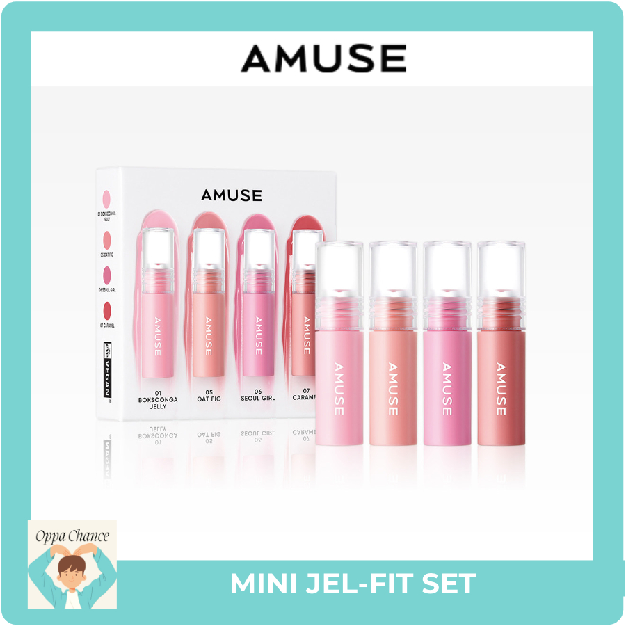 [AMUSE] Mini Jel-fit Lip Tint set (4 * 1.3g)