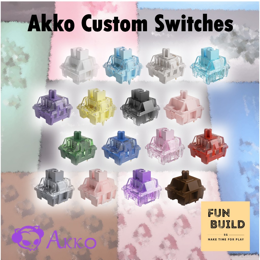 สวิตช์ Akko สําหรับคีย์บอร์ดเชิงกล ( Akko Custom Switches Jelly POM Cream V3 )