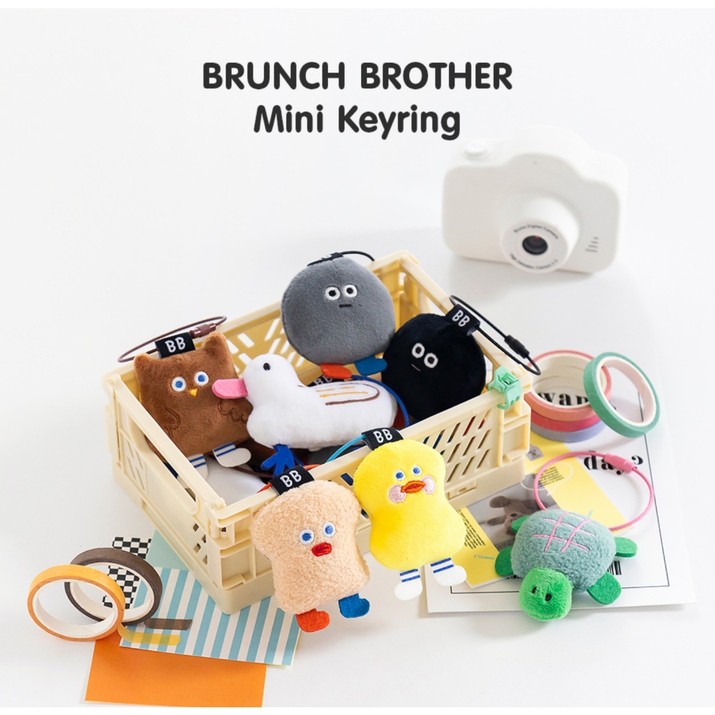 [Romane] Korea Brunch Brother Mini Key Ring, 7 Types ; พวงกุญแจ ลายการ์ตูน สไตล์เกาหลี 7 แบบ
