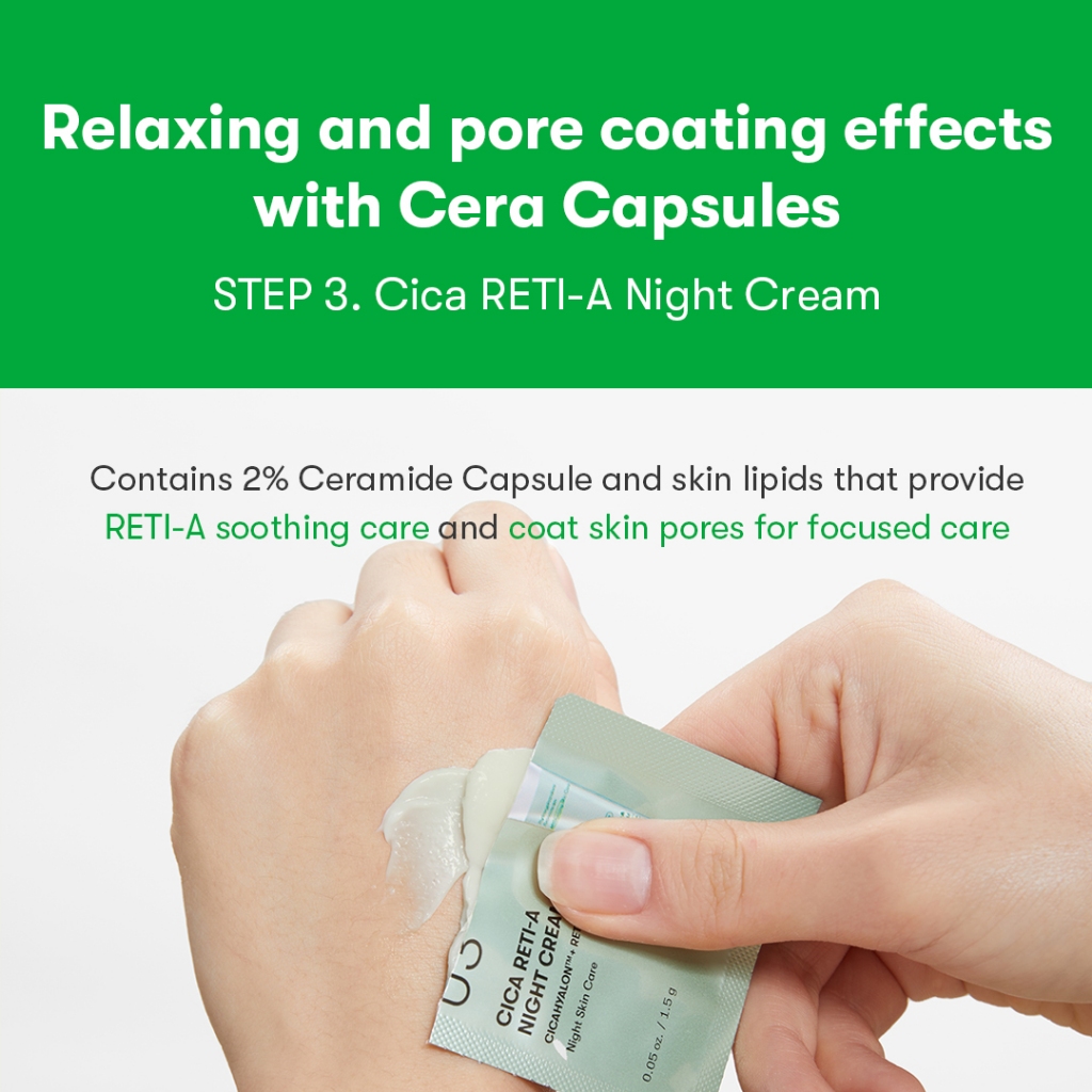 [VT] CICA RETI-A ALL IN ONE 3STEP MASK Retinol 0.3%, Panthenol, Ceramide Complex, วิตามินซี, บำรุงรูขุมขนและผิว <Official Flagship> — صورة 8