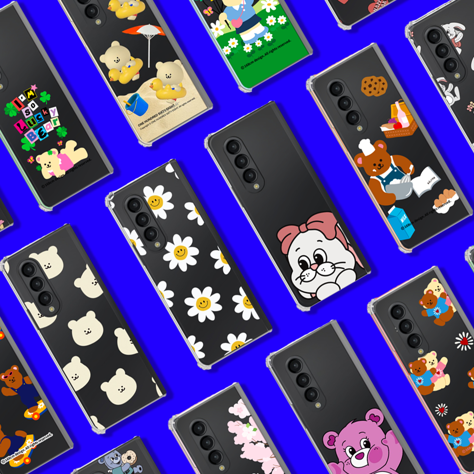 🇰🇷【 168 ซม. Z Fold 6 / 5 / 4 / 3 เคสโทรศัพท์ กันกระแทก แบบบาง แข็ง ดีไซน์น่ารัก Samsung Galaxy